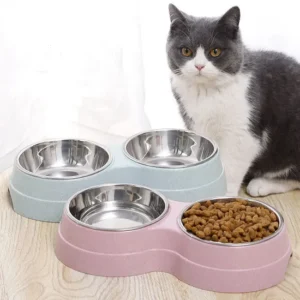 تجهيز المنزل لاستقبال قطة أو كلب باستخدام أوعية طعام ومياه مناسبة