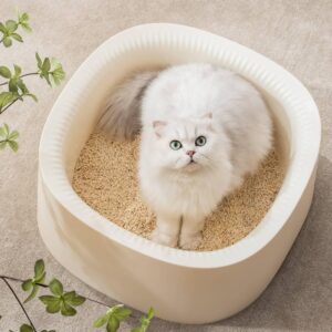 Cat Litter Box XL 55x44x15 cat litter tray large size litter box for cats indoor toilet