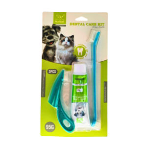 Nunbell Dental Care Kit 3pcs pet toothbrush toothpaste finger brush dental care kit for dogs and cats